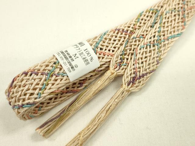 平和屋本店■夏物 和装小物 帯締め・帯揚げセット 逸品 未使用 CXAA0336s5