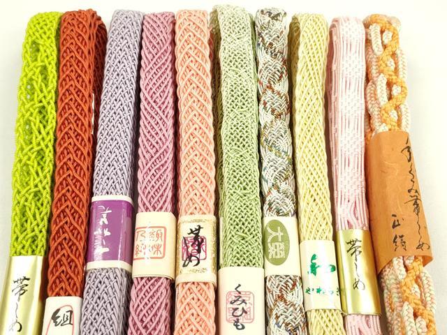 平和屋本店■夏物 和装小物 帯締め10本セット 逸品 未使用 CXAA0350s5