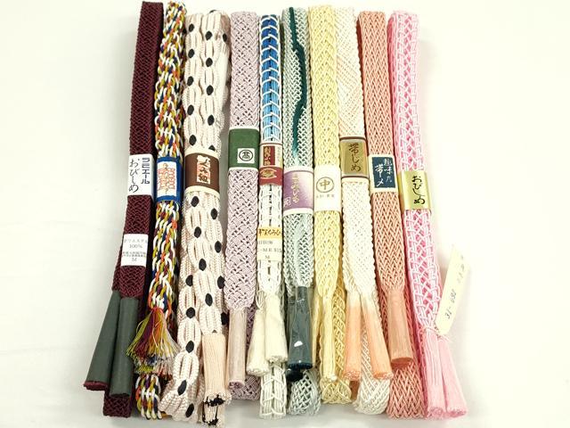 平和屋本店■夏物 和装小物 帯締め10本セット 逸品 未使用 CXAA0351s5