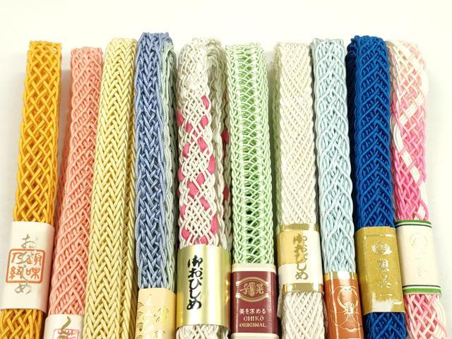 平和屋本店■夏物 和装小物 帯締め10本セット 逸品 未使用 CXAA0360s5