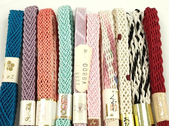 平和屋本店■夏物 和装小物 帯締め10本セット 逸品 未使用 CXAA0363s5