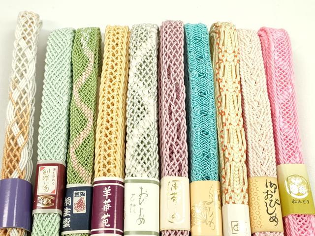 平和屋本店■夏物 和装小物 帯締め10本セット 逸品 未使用 CXAA0365s5