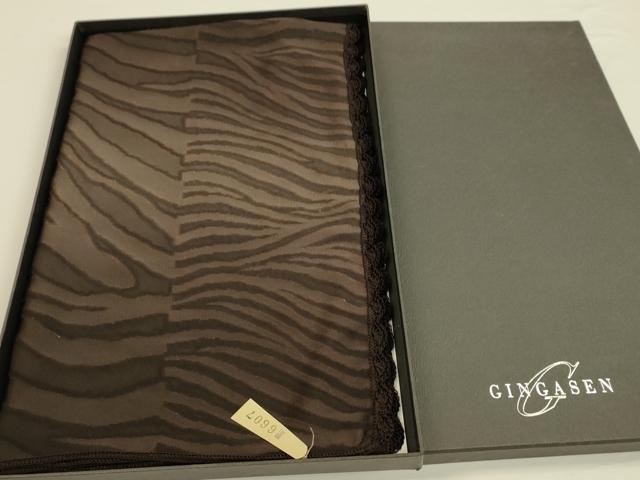 平和屋本店■京都の名門ブランド 銀花仙 和装小物 スリーシーズン 春夏秋 ショール 大判 共箱付き 逸品 未使用 CXAA0369s5
