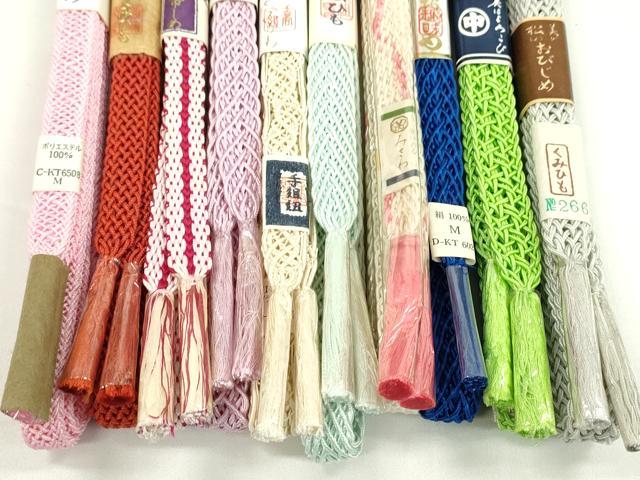 平和屋本店■夏物 和装小物 帯締め10本セット 逸品 未使用 CXAA0372s5