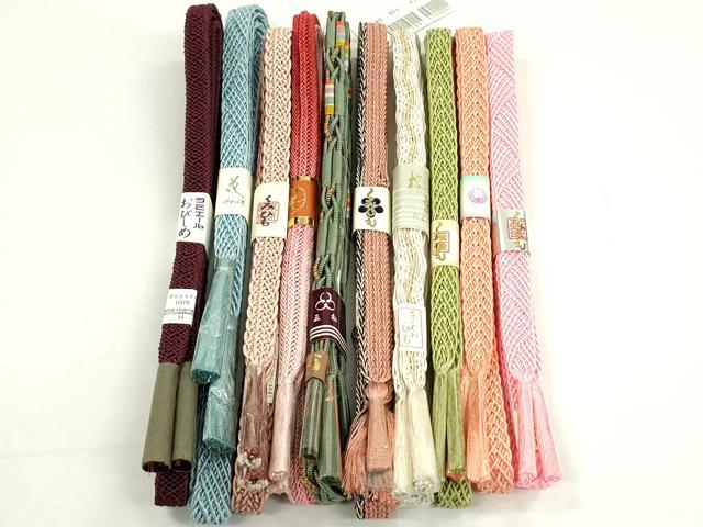 平和屋本店■夏物 和装小物 帯締め10本セット 藤三郎紐など 逸品 未使用 CXAA0374s5