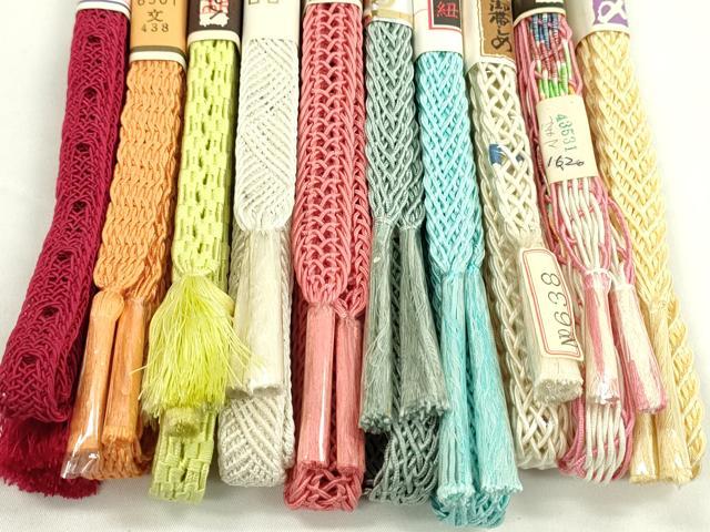 平和屋本店■夏物 和装小物 帯締め10本セット 逸品 未使用 CXAA0382s5