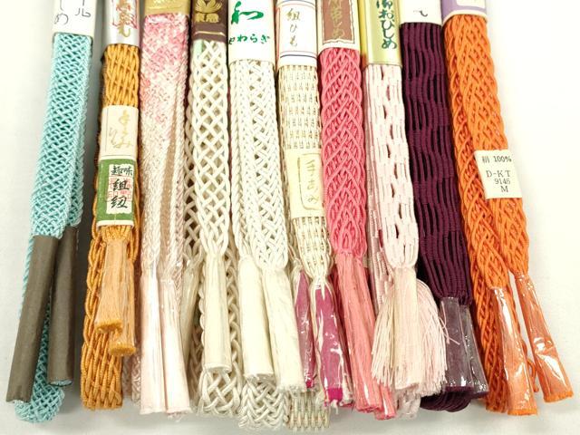 平和屋本店■夏物 和装小物 帯締め10本セット 逸品 未使用 CXAA0384s5