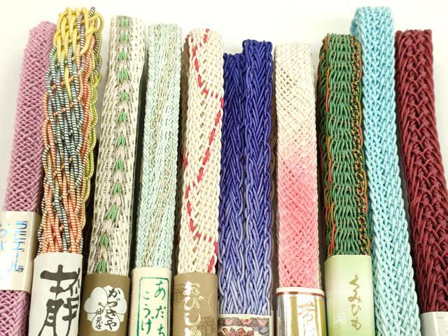 平和屋本店■夏物 和装小物 帯締め10本セット 逸品 未使用 CXAA0387s5