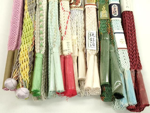 平和屋本店■夏物 和装小物 帯締め10本セット 逸品 未使用 CXAA0387s5
