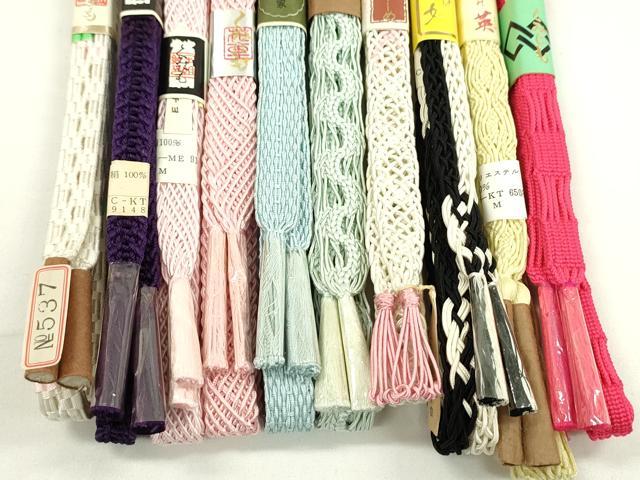 平和屋本店■夏物 和装小物 帯締め10本セット 逸品 未使用 CXAA0389s5