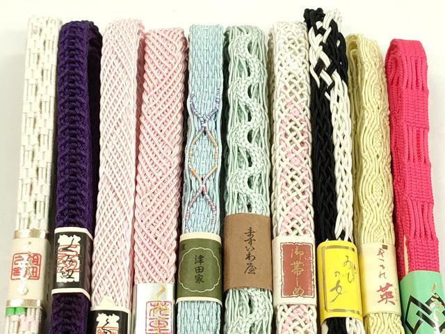 平和屋本店■夏物 和装小物 帯締め10本セット 逸品 未使用 CXAA0389s5