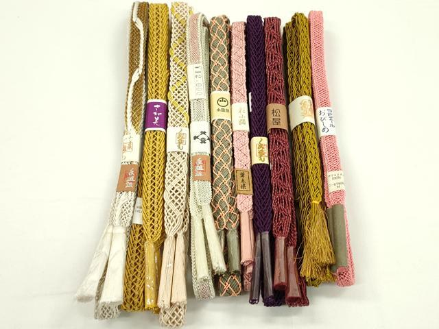 平和屋本店■夏物 和装小物 帯締め10本セット 逸品 未使用 CXAA0391s5