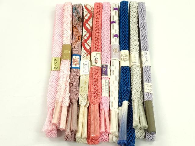 平和屋本店■夏物 和装小物 帯締め10本セット 逸品 未使用 CXAA0395s5