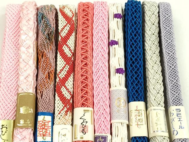 平和屋本店■夏物 和装小物 帯締め10本セット 逸品 未使用 CXAA0395s5
