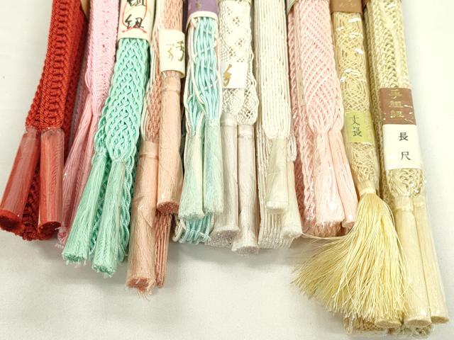 平和屋本店■夏物 和装小物 帯締め10本セット 長尺あり 逸品 未使用 CXAA0402s5