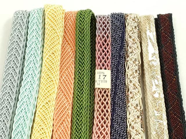 平和屋本店■夏物 和装小物 帯締め10本セット 逸品 未使用 CXAA0405s5
