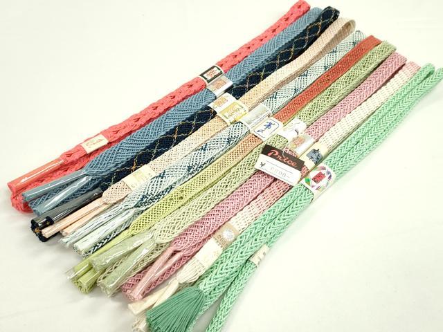 平和屋本店■夏物 和装小物 帯締め10本セット 逸品 未使用 CXAA0406s5