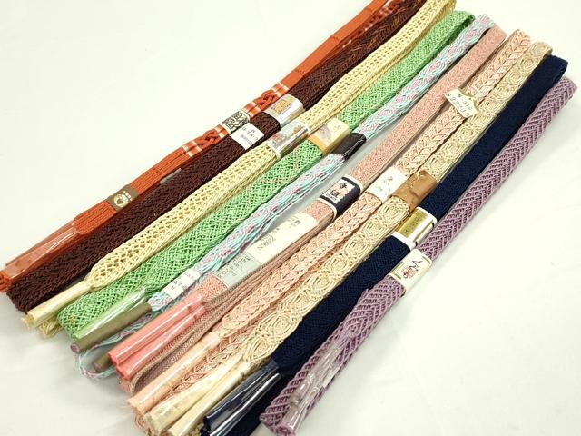 平和屋本店■夏物 和装小物 帯締め10本セット 逸品 未使用 CXAA0408s5