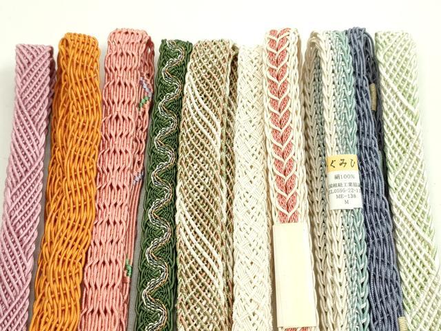 平和屋本店■夏物 和装小物 帯締め10本セット 逸品 未使用 CXAA0411s5