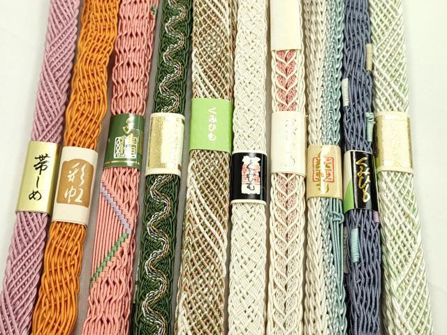 平和屋本店■夏物 和装小物 帯締め10本セット 逸品 未使用 CXAA0411s5