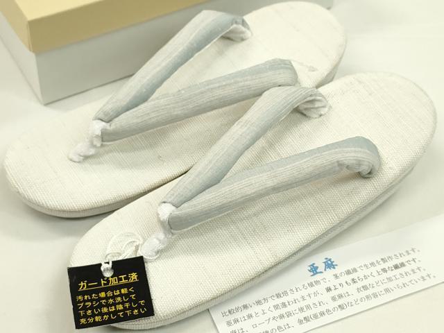 平和屋本店■和装小物 亜麻草履 スリーシーズン 春夏秋 麻 箱付き 逸品 新品 CXAA0438s5