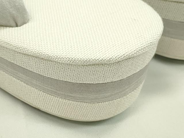 平和屋本店■和装小物 亜麻草履 スリーシーズン 春夏秋 麻 箱付き 逸品 新品 CXAA0456s5