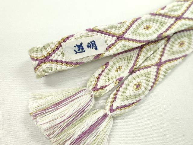 平和屋本店■極上 有職組紐道明 帯締め 唐組 桐壺 金糸 宮内庁御用 国立博物館御用 東京芸術大学御用 逸品 未使用 CXAA0510s5