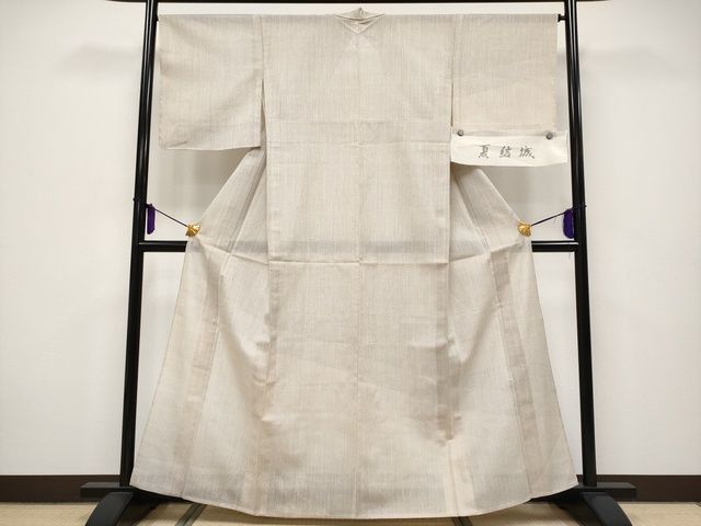 期間限定セール20%off■極上 夏物 訪問着 結城紬 夏結城 100亀甲 反端付き 逸品 未使用 CYAA0796s4