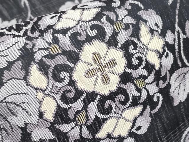 平和屋本店▽極上 スリーシーズン 両面 全通柄袋帯 全通三重織 葡萄蔦の葉花文 逸品 未使用 CYAA0931s5