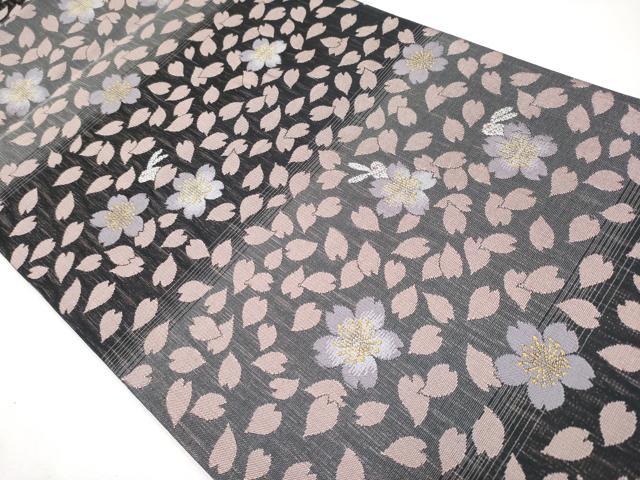 平和屋本店▽極上 スリーシーズン 両面 全通柄袋帯 全通三重織 葡萄蔦の葉花文 逸品 未使用 CYAA0931s5