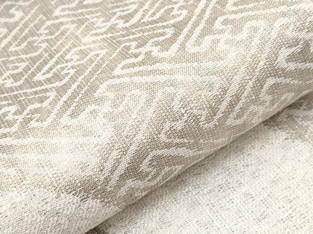 平和屋本店▽極上 スリーシーズン 春夏秋 六通柄袋帯 紬地 雪輪重ね花文 金銀糸 逸品 未使用 CYAA0972s5