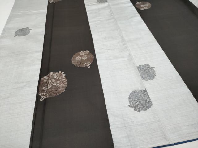 平和屋本店■極上 本場大島紬 泥染め 9マルキ 鈴花文 さが美扱い 逸品 未使用 CYAA0993s5