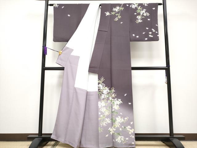 平和屋本店●極上 名門染元 秀美 十日町友禅 龍谷 訪問着 枝花文 暈し染め 逸品 CYAA1009s5