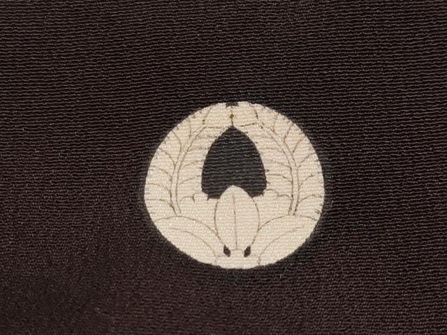 平和屋本店■極上 アンティーク 大正ロマン 振袖 相良刺繍 駒刺繍 檜扇御所車飛鶴花文 黒地 金彩 逸品 CYAA1019s5