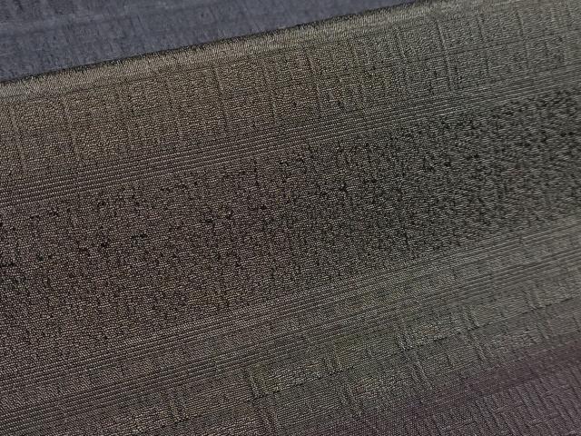 平和屋本店■極上 男性 お召 単衣 横段文 逸品 未使用 CYAA1064s5