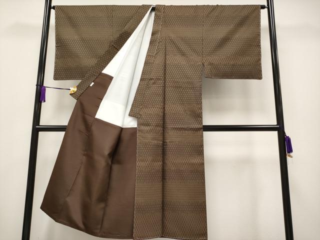 平和屋本店■極上 男性 伝統工芸士 曽根武勇 お召 菱吉祥文 逸品 未使用 CYAA1070s5