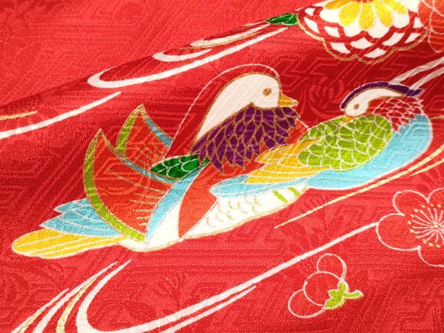 平和屋本店■極上 創業460年・千總 七五三 女の子 7歳 祝着 流水鴛鴦花文 金彩 逸品 CYAA1224s5