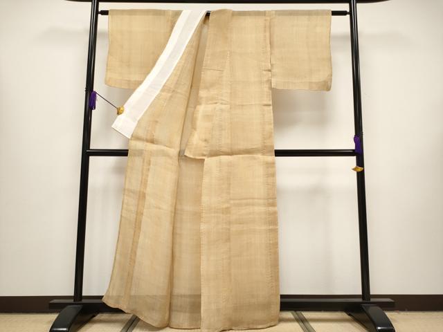 平和屋本店■極上 夏物 芭蕉布 手積み芭蕉糸100% 飴色 逸品 CYAA1269s5