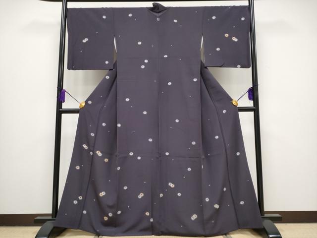 平和屋本店■極上 銀座もとじ 訪問着 駒刺繍 唐松柄 濃鼠色地 逸品 CYAA3001s5