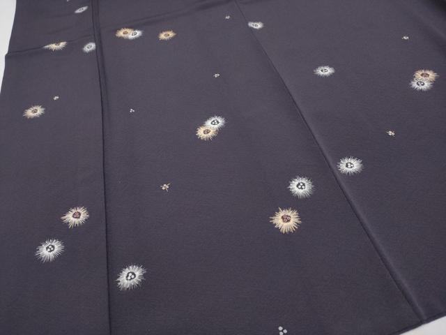 平和屋本店■極上 銀座もとじ 訪問着 駒刺繍 唐松柄 濃鼠色地 逸品 CYAA3001s5