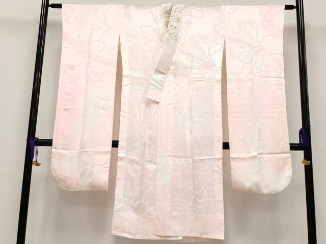 平和屋本店●極上 超大作 鴛鴦10羽 人間国宝・羽田登喜男 振袖・襦袢セット 鴛鴦草花文 たたき染 金銀彩 たとう紙・色紙付 逸品 CYAA1313s5