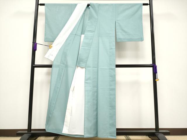 平和屋本店■極上 夏物 洗える最高級着物 <英>はなぶさ謹製 色無地 絽 水浅葱色 CYAA1331s5