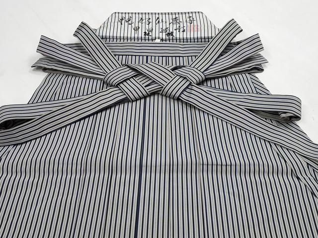 平和屋本店■極上 男性 人間国宝 甲田綏郎 精好仙台平 行灯袴 縞 逸品 CYAA1340s5