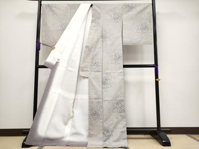 平和屋本店■極上 都喜ヱ門 本場大島紬 7マルキ 七宝散らし 証紙付き 藤絹織物謹製 逸品 未使用 CYAA1478s5