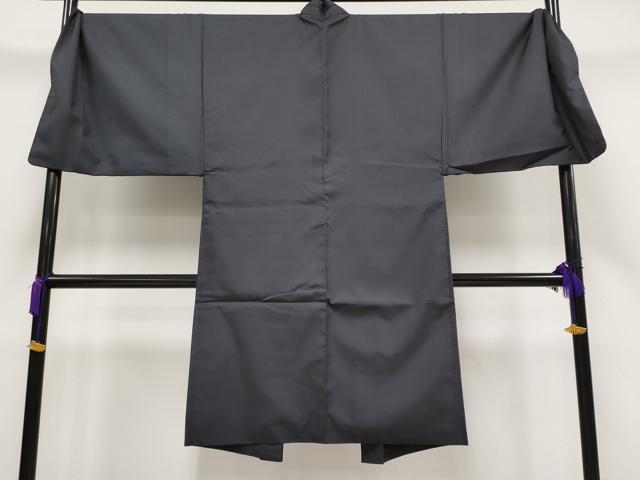 平和屋本店#極上 男性 長羽織 黒紬 キングサイズ 市松綾織 逸品 CYAA1480s5