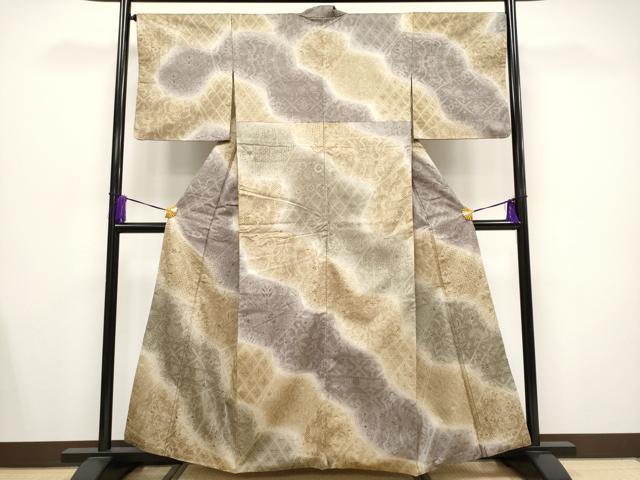 平和屋本店■極上 中国三大刺繍 スワトウ刺繍 総刺繍 訪問着 切嵌花唐草文 暈し染め 逸品 CYAA1533s5