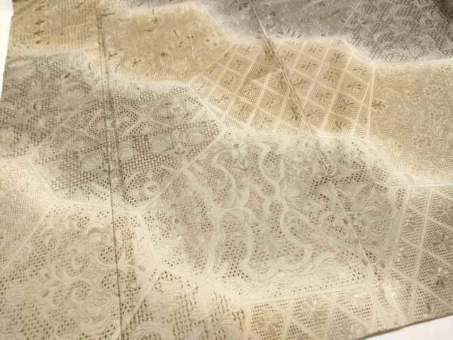 平和屋本店■極上 中国三大刺繍 スワトウ刺繍 総刺繍 訪問着 切嵌花唐草文 暈し染め 逸品 CYAA1533s5