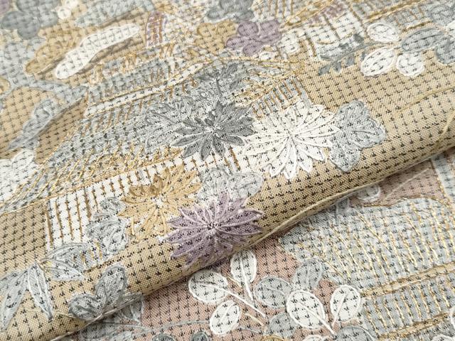平和屋本店■極上 訪問着 本場染大島紬 総刺繍 御所解文 金糸 逸品 CYAA1551s5