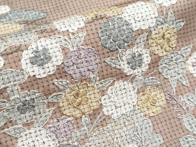 平和屋本店■極上 訪問着 本場染大島紬 総刺繍 御所解文 金糸 逸品 CYAA1551s5