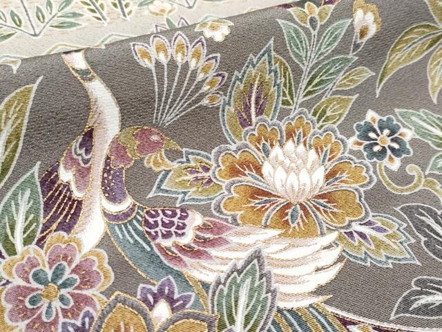 平和屋本店■極上 訪問着 孔雀更紗花文 暈し染め 金彩 逸品 CYAA1589s5